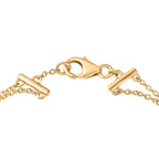 GP Italian Garden Collection - Citrine, Blue Sapphire, Multi - Tourmaline Adjustable Chain Bee Motif Bracelet (Size - 8) with Lobster Clasp in 18K Vermeil Yellow Gold Plated Sterling Silver 1.07 Ct.
