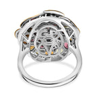 GP Tree Of Life Collection - Multi Tourmaline & Multi Gemstones Ring in 18K Vermeil Yellow Gold Plated & Rhodium Overlay Sterling Silver 3.67 Ct.
