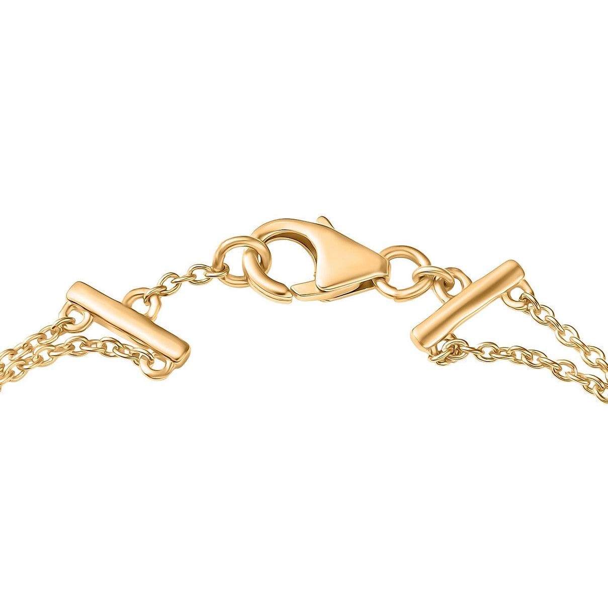 GP Italian Garden Collection - Red Garnet, White Zircon Adjustable Chain Ladybug Motif Bracelet (Size - 8) with Lobster Clasp in 18K Vermeil Yellow Gold Plated Sterling Silver 1.22 Ct. 8164724 6