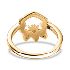 GP Yellow Sapphire & Blue Sapphire Ring in 18K Vermeil Yellow Gold Plated Sterling Silver