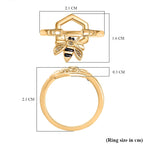 GP Yellow Sapphire & Blue Sapphire Ring in 18K Vermeil Yellow Gold Plated Sterling Silver