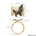 GP Italian Garden Collection - Champagne Diamond & Multi Gemstones Cluster Ring in 18K Vermeil Yellow Gold Plated Sterling Silver, 0.51 Ct.