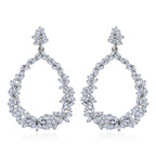 GP Italian Garden Collection - Diamond Earrings in Platinum Overlay Sterling Silver 1.10 Ct
