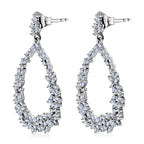 GP Italian Garden Collection - Diamond Earrings in Platinum Overlay Sterling Silver 1.10 Ct