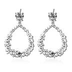 GP Italian Garden Collection - Diamond Earrings in Platinum Overlay Sterling Silver 1.10 Ct