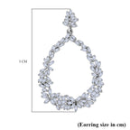 GP Italian Garden Collection - Diamond Earrings in Platinum Overlay Sterling Silver 1.10 Ct