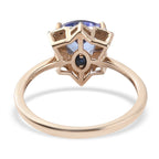 GP Tulip Italian Garden Collection 9K Yellow Gold  Tanzanite, Diamond Ring 1.10 Ct.