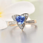 GP Lily Italian Garden Collection - 9K Yellow Gold Tanzanite, Diamond & Ring 1.10 Ct.
