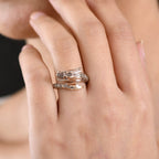 GP Kanchanaburi Blue Sapphire, Black Diamond & Green Diamond Snake Ring in 18K Vermeil Yellow Gold Plated Sterling Silver