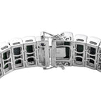 GP Malachite  Bracelet (Size 7.5) in Platinum Overlay Sterling Silver 70.02 Ct, Silver Wt. 33.09 Gms