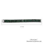 GP Malachite  Bracelet (Size 7.5) in Platinum Overlay Sterling Silver 70.02 Ct, Silver Wt. 33.09 Gms