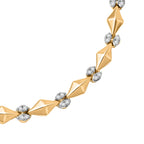 GP Milano Collection - White Diamond & Kanchanaburi Blue Sapphire Linking Bracelet (Size 7.5) with GB Lock Box in 18K Vermeil Yellow Gold Plated Sterling Silver, Silver Wt. 10.55 Gms.