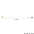 GP Milano Collection - White Diamond & Kanchanaburi Blue Sapphire Linking Bracelet (Size 7.5) with GB Lock Box in 18K Vermeil Yellow Gold Plated Sterling Silver, Silver Wt. 10.55 Gms.