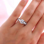 GP Art Deco Collection - Moissanite Ring in Platinum Overlay Sterling Silver 2.53 Ct.