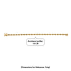 GP - Multi Diamond & Blue Sapphire Tennis Bracelet (Size - 7.5) with GB Lock Box in 18K Vermeil Yellow Gold Plated Sterling Silver 1.00 Ct, Silver Wt. 9.85 Gms