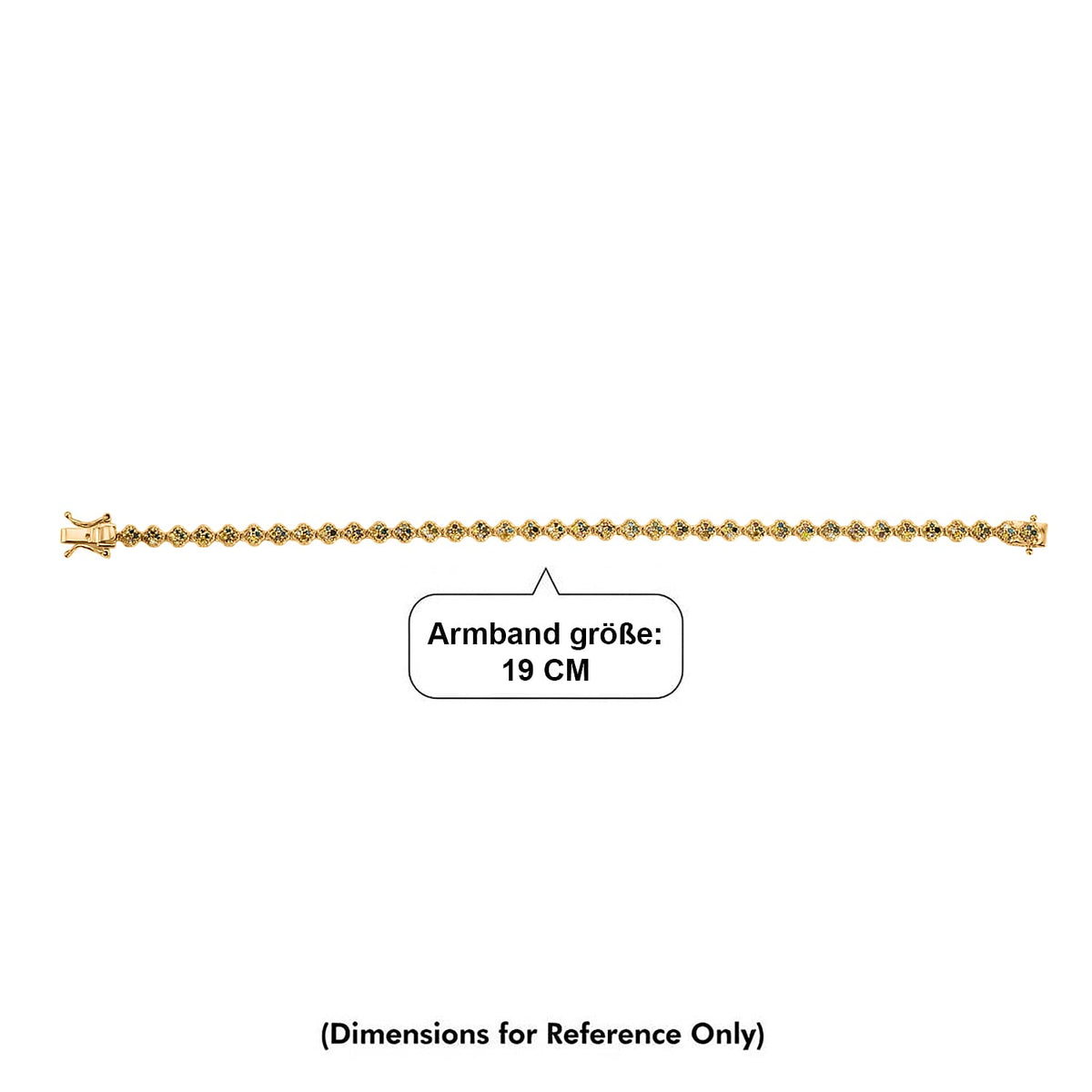 Multi Diamond &amp; Blue Sapphire Tennis Bracelet (Size - 7.5) with GB Lock Box in 18K Gold Vermeil Sterling Silver 1.00 Ct, Silver Wt. 9.85 Gms V32530195 6