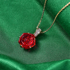 GP- Murano Glass, White Zircon & Blue Sapphire Pendant with Chain (Size 20) in 18K Vermeil Yellow Gold Plated Sterling Silver 3.88 Ct.