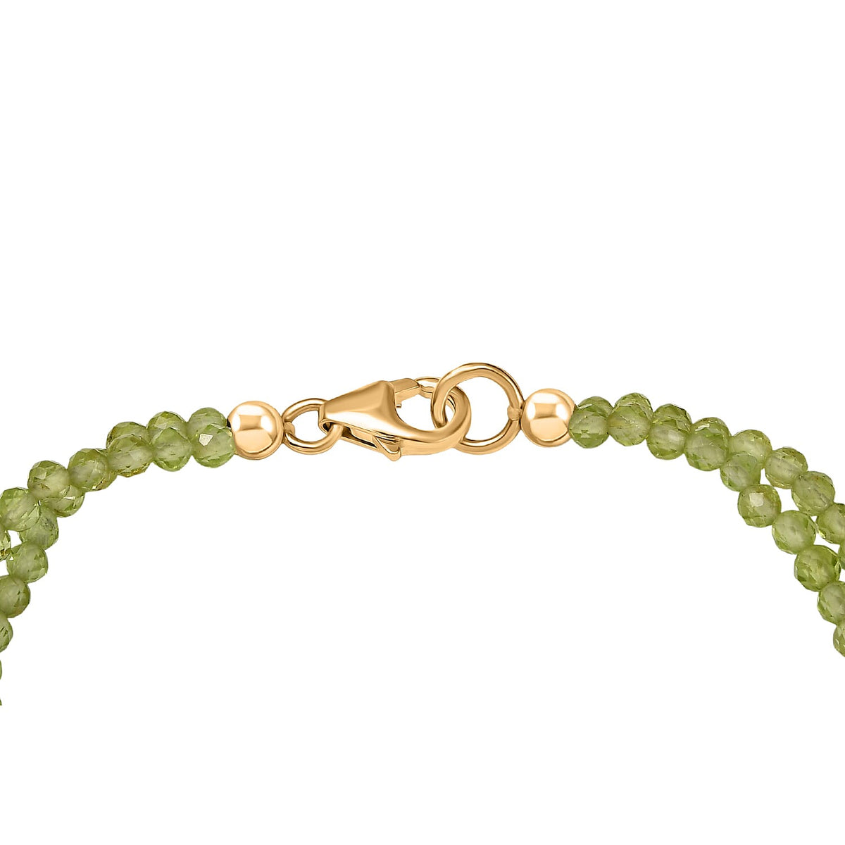GP Italian Garden Collection - Peridot, White Zircon Bracelet (Size - 7.5) with Lobster Clasp in 18K Vermeil Yellow Gold Over Sterling Silver 23.05 Ct. 8200780 5