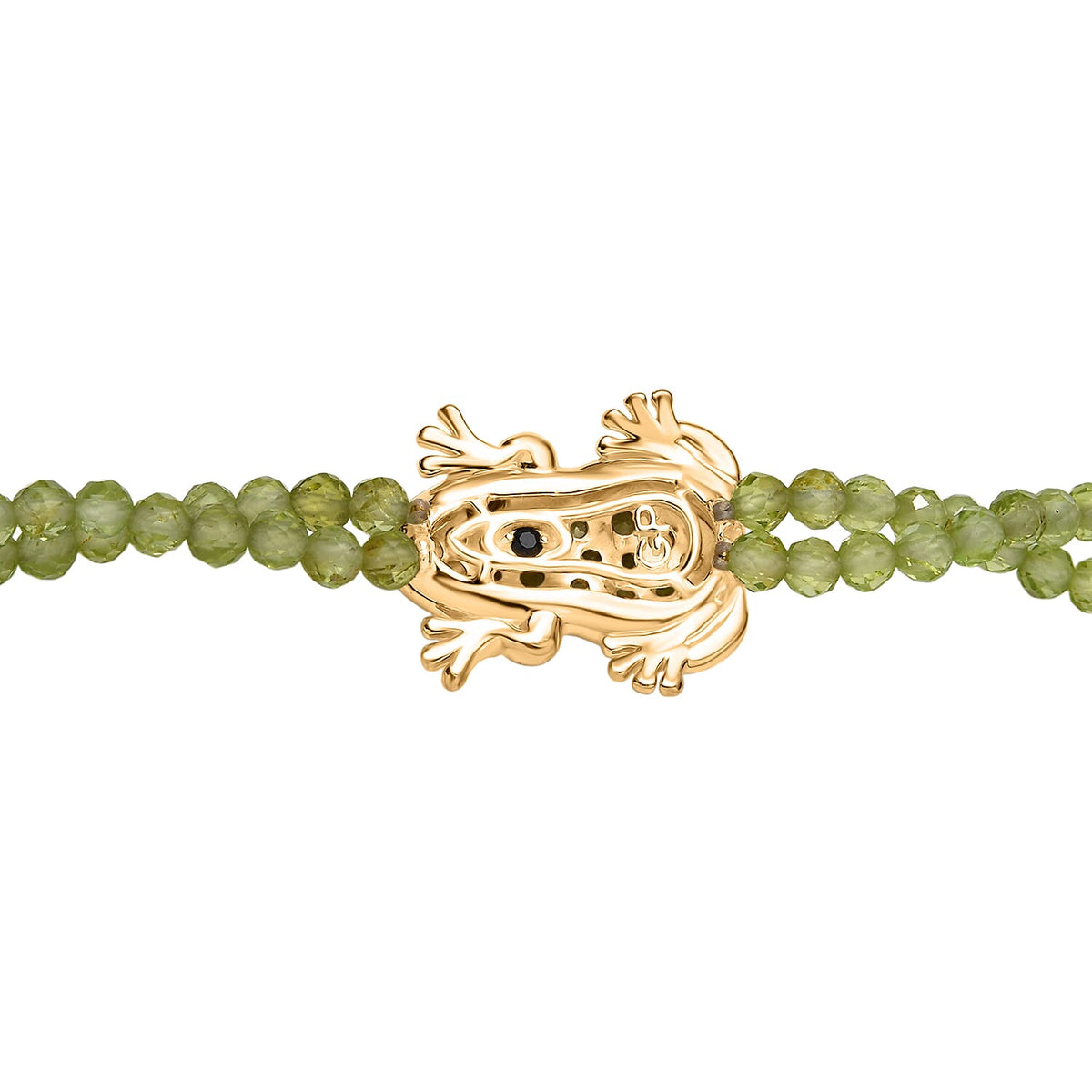 GP Italian Garden Collection - Peridot, White Zircon Bracelet (Size - 7.5) with Lobster Clasp in 18K Vermeil Yellow Gold Over Sterling Silver 23.05 Ct. 8200780 6