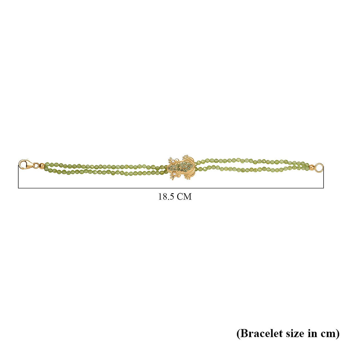 GP Italian Garden Collection - Peridot, White Zircon Bracelet (Size - 7.5) with Lobster Clasp in 18K Vermeil Yellow Gold Over Sterling Silver 23.05 Ct. 8200780 7