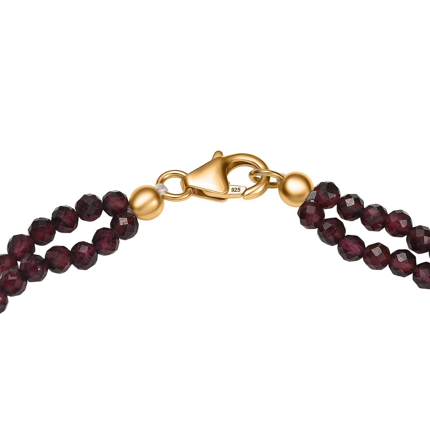 GP Italian Garden Collection - Red Garnet Lady Bug Bracelet (Size - 7.5) with Lobster Clasp in 18K Vermeil Yellow Gold Over Sterling Silver 29.42 Ct. 8200778 5