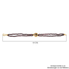 GP Italian Garden Collection - Red Garnet, Blue Sapphire Bracelet (Size - 7.5) in 18K Vermeil Yellow Gold Sterling Silver 29.42 Ct.