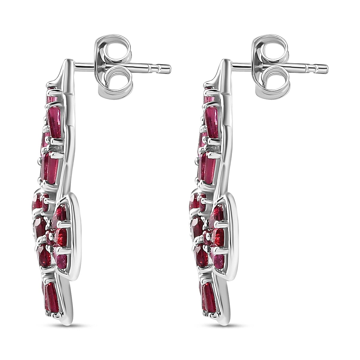 GP Italian Garden Collection - Rhodolite Garnet Earrings in Rhodium Overlay Sterling Silver 7808063 4