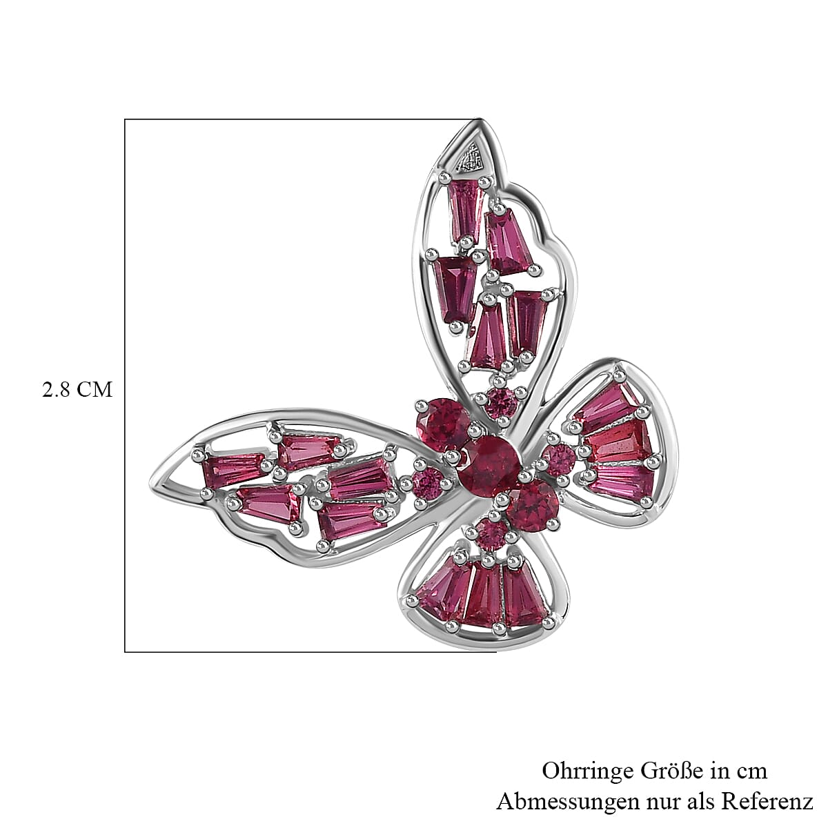 GP Italian Garden Collection - Rhodolite Garnet Earrings in Rhodium Overlay Sterling Silver 7808063 6