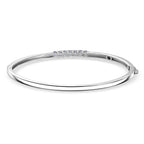 GP Celestial Dream Collection - Tanzanite & Blue Sapphire Full Bangle (Size 7.5) in Rhodium Overlay Sterling Silver, Silver Wt. 11.63 Gms.