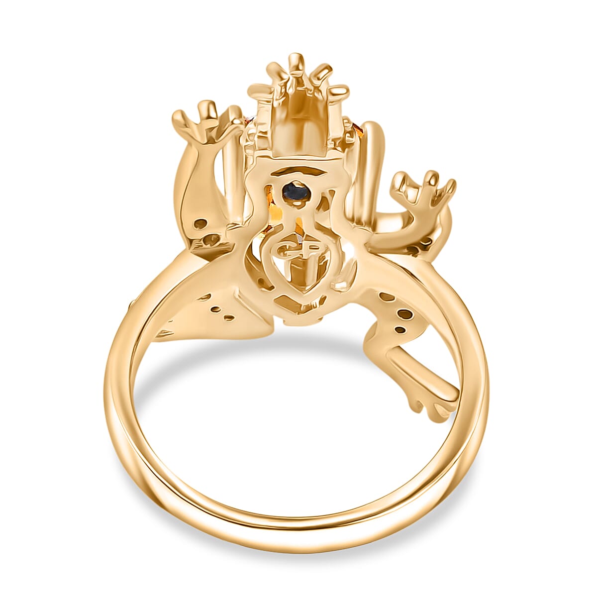 GP Trionfo Collection - Serra Gaucha Citrine &amp; Multi Gemstones Frog with Crown Ring in 18K Vermeil Yellow Gold Plated Sterling Silver 2.49 Ct. 8295523 6
