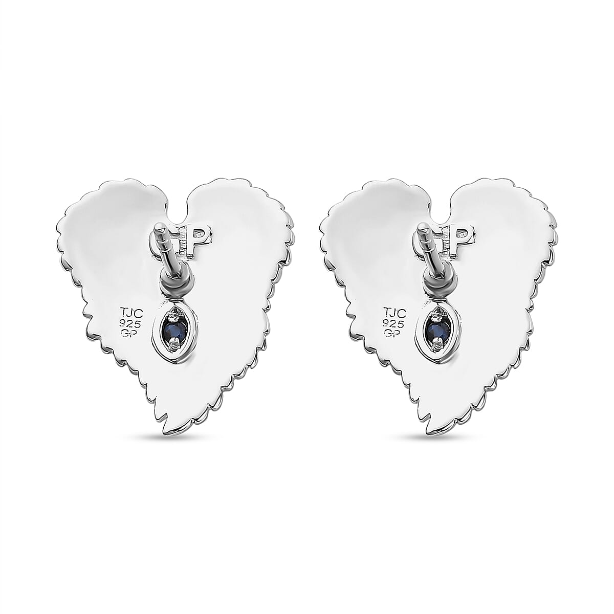 GP Maple Leaf Collection - Two-Tone Plated Sterling Silver Heart Earrings 7640615 5