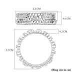 GP - White Diamond & Blue Sapphire Openwork Band Ring in Rhodium Overlay Sterling Silver 0.30 Ct.