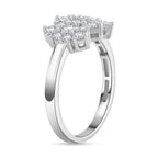 RADIANTA Moissanite - GRA Certified D-VVS1 Moissanite Boat Ring in Rhodium Overlay Sterling Silver 1.07 Ct.