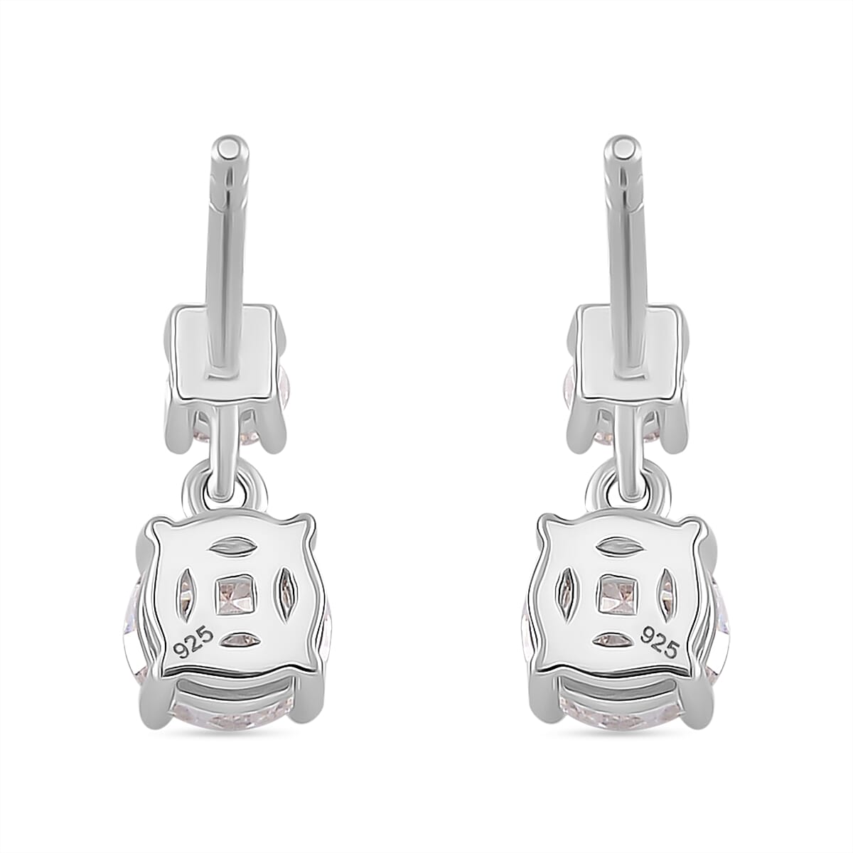 RADIANTA Moissanite - GRA Certified D-VVS1 Moissanite Solitaire Stud Push Post Earring With Push Back in Rhodium Overlay Sterling Silver 1.14 Ct. 7967594 4