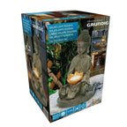 Buddha Garden Ornaments with Solar Lights - 25cm (H)