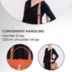GUANCHI Crossbody Bag with Handle Drop - Brown