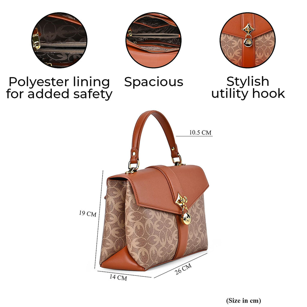 GUANCHI Crossbody Bag with Handle Drop - Brown