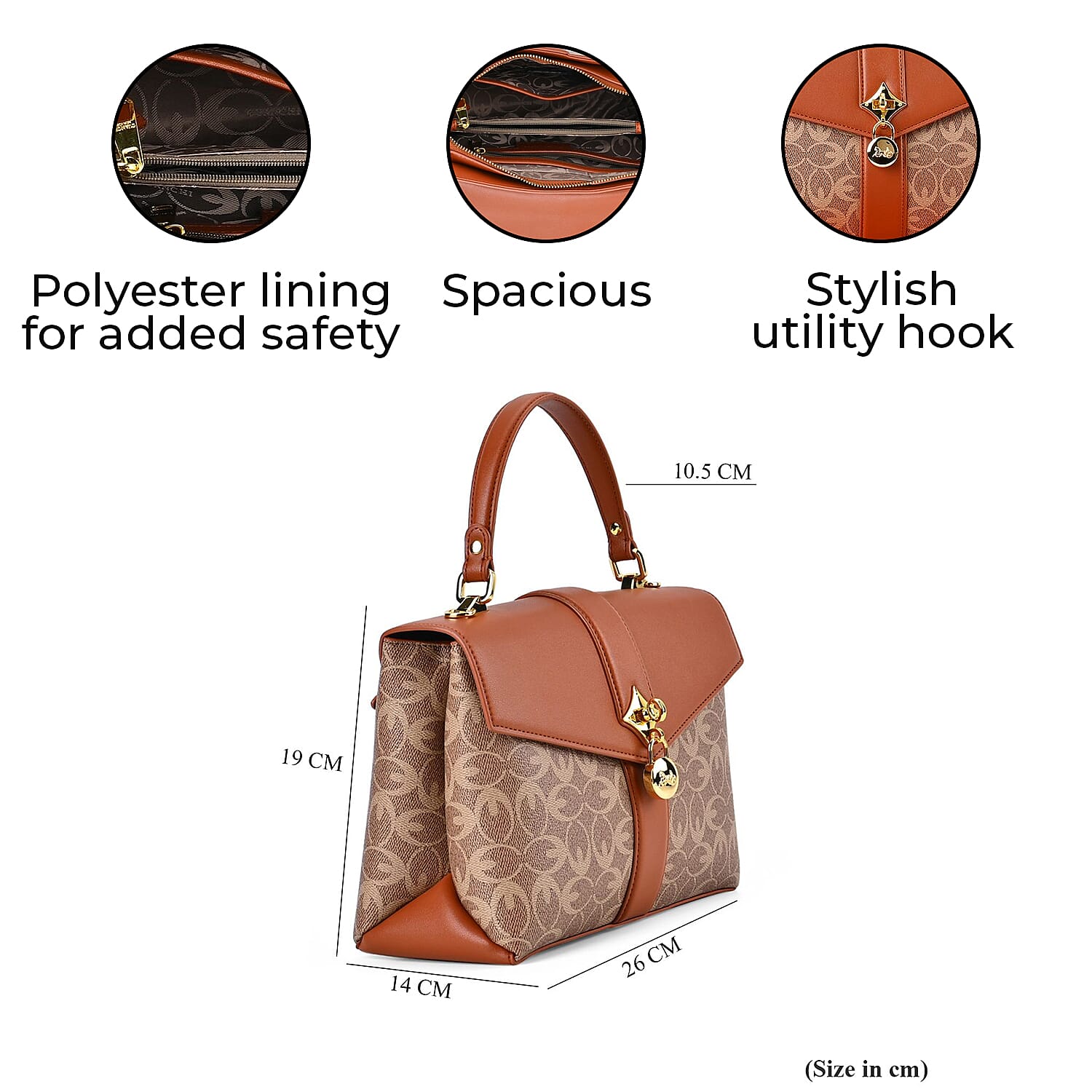 GUANCHI Crossbody Bag with Handle Drop - Brown 7692868 15