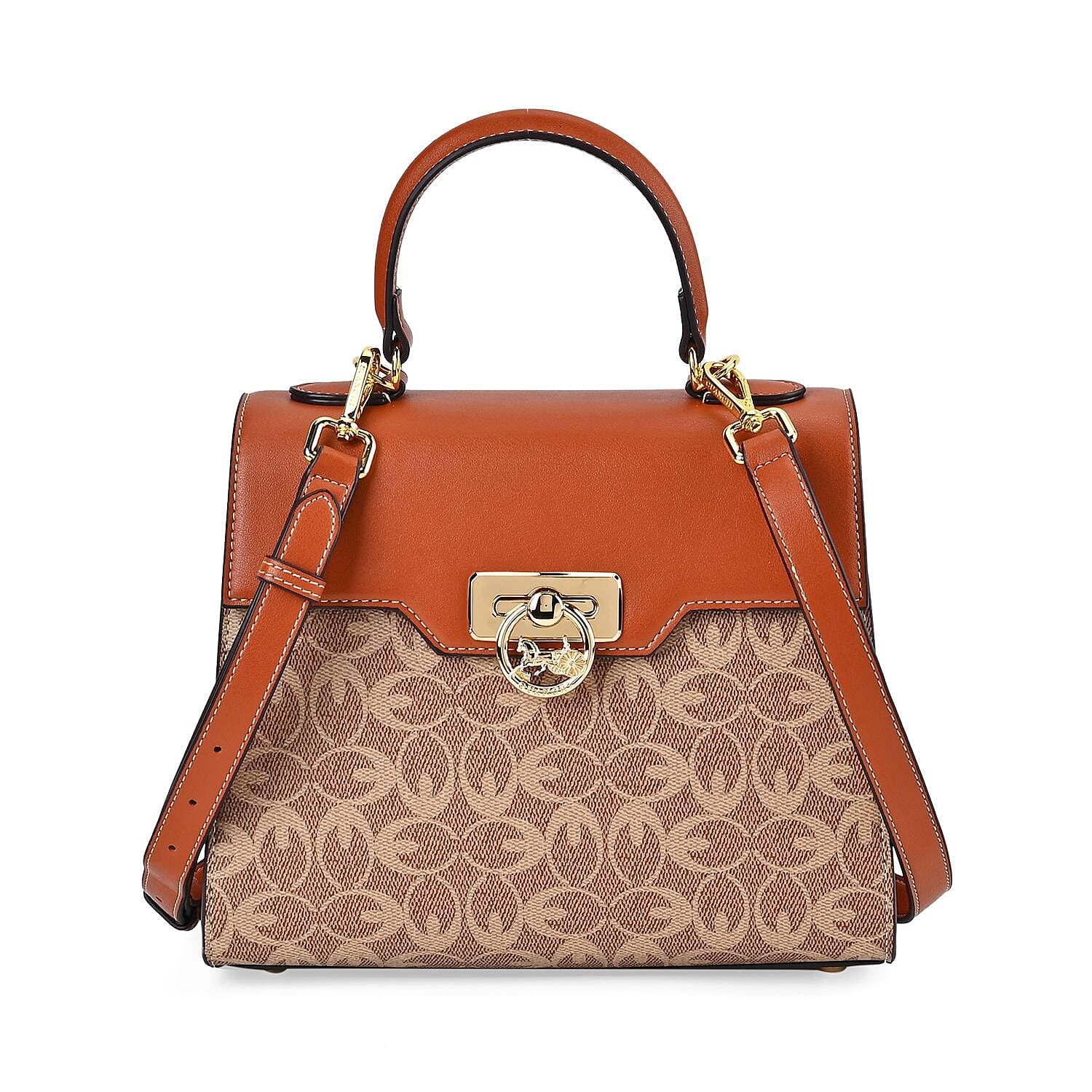 GUANCHI Patterned Crossbody Bag with Handle Drop 7693010 11