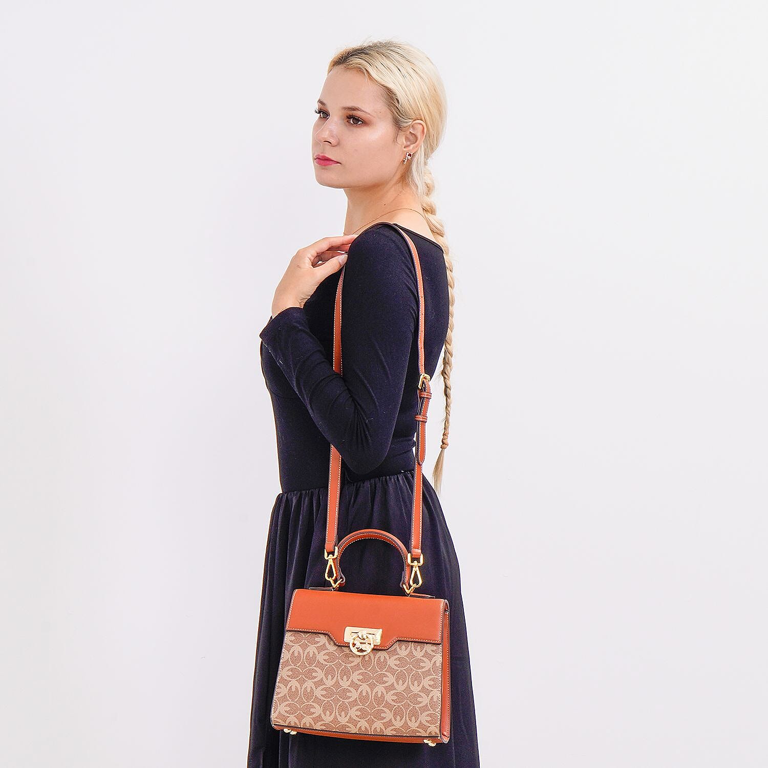 GUANCHI Patterned Crossbody Bag with Handle Drop 7693010 12