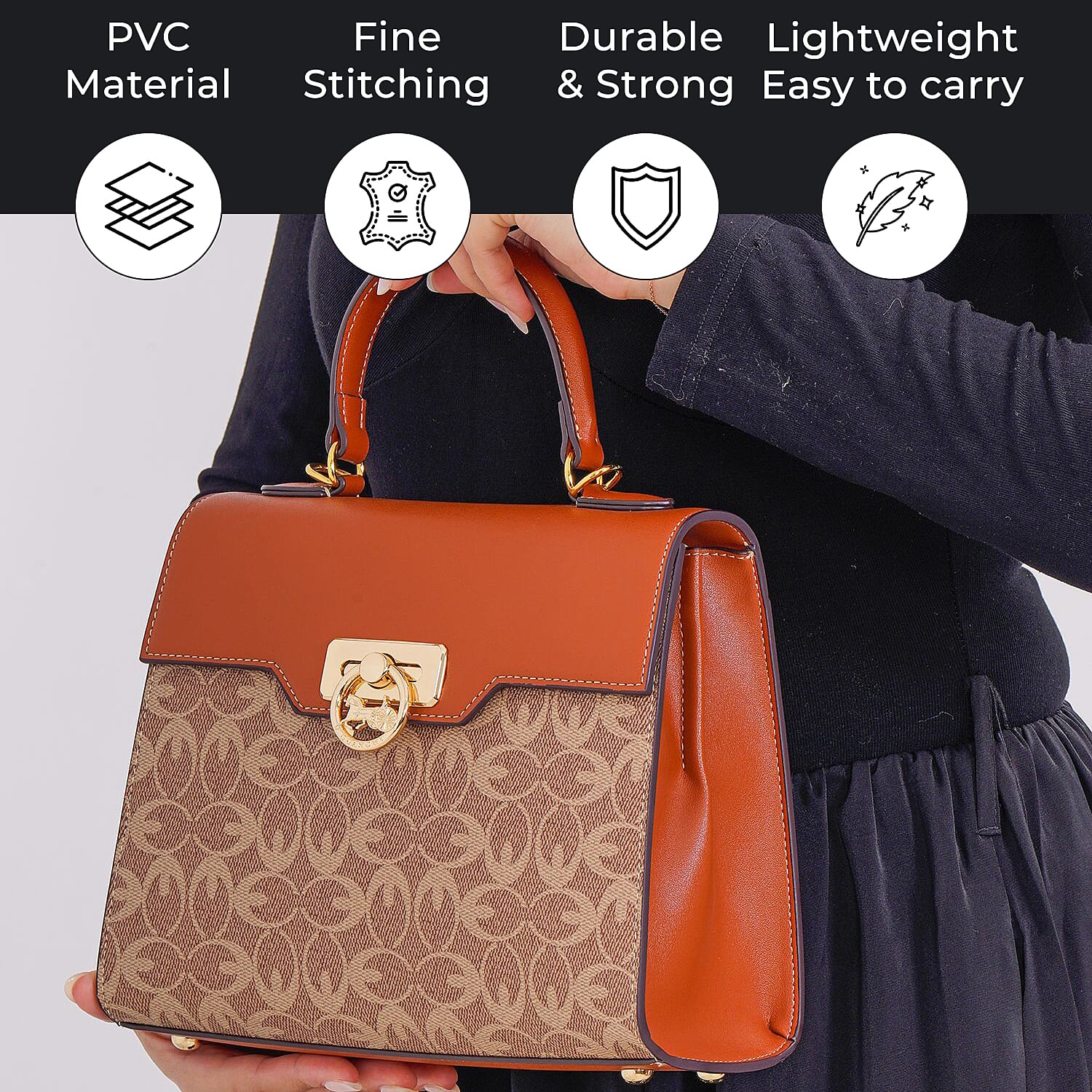 GUANCHI Patterned Crossbody Bag with Handle Drop 7693010 13