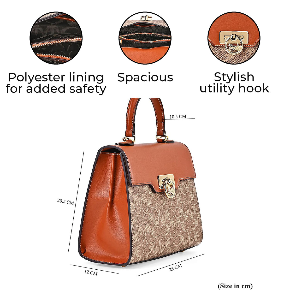 GUANCHI Patterned Crossbody Bag with Handle Drop 7693010 16