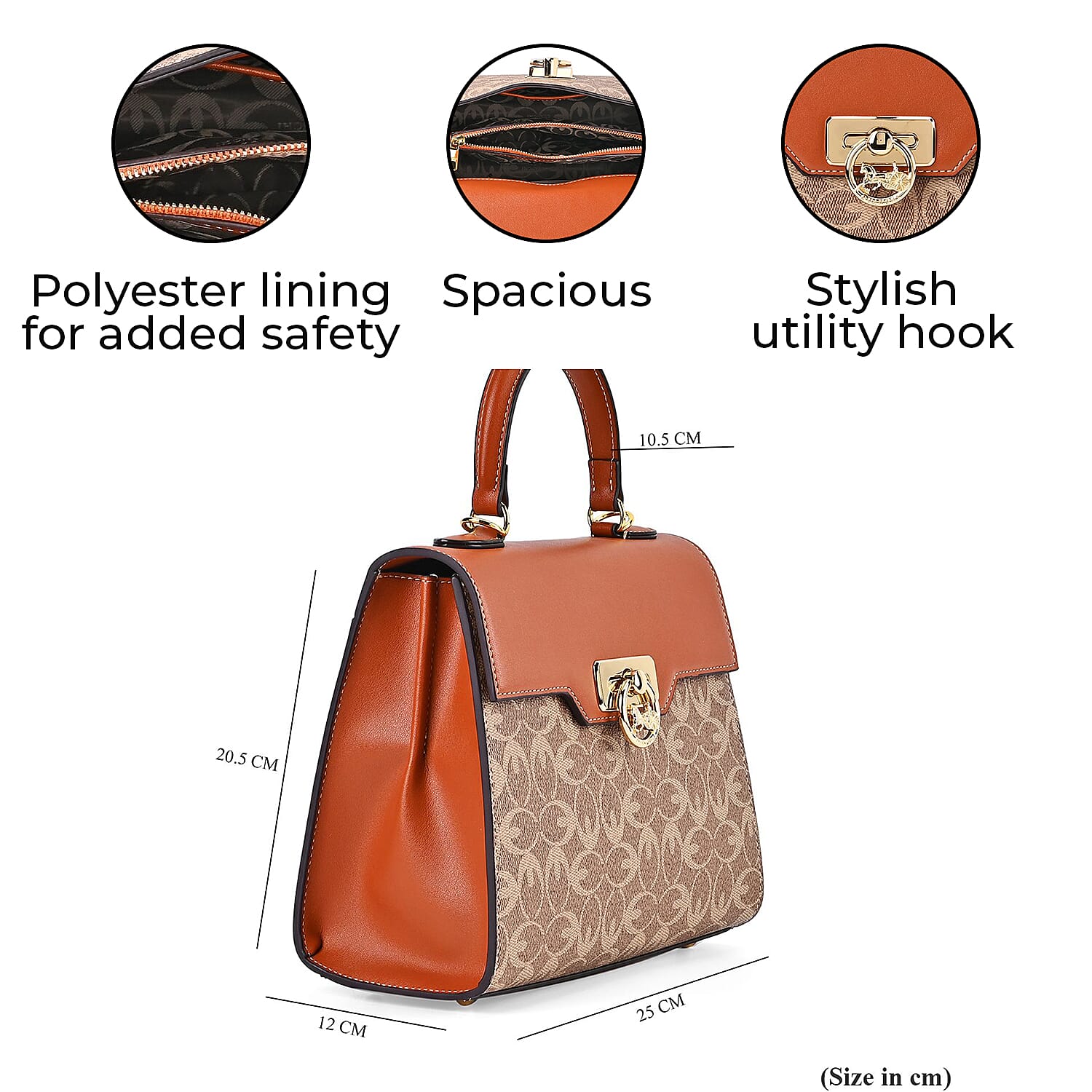GUANCHI Patterned Crossbody Bag with Handle Drop 7693010 16