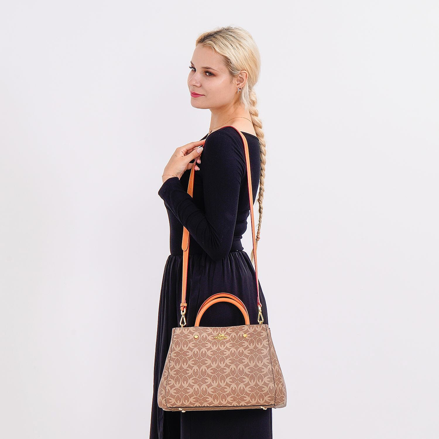 GUANCHI Crossbody Bag with Handle Drop - Brown 7693060 11