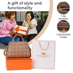 GUANCHI Crossbody Bag with Handle Drop - Brown