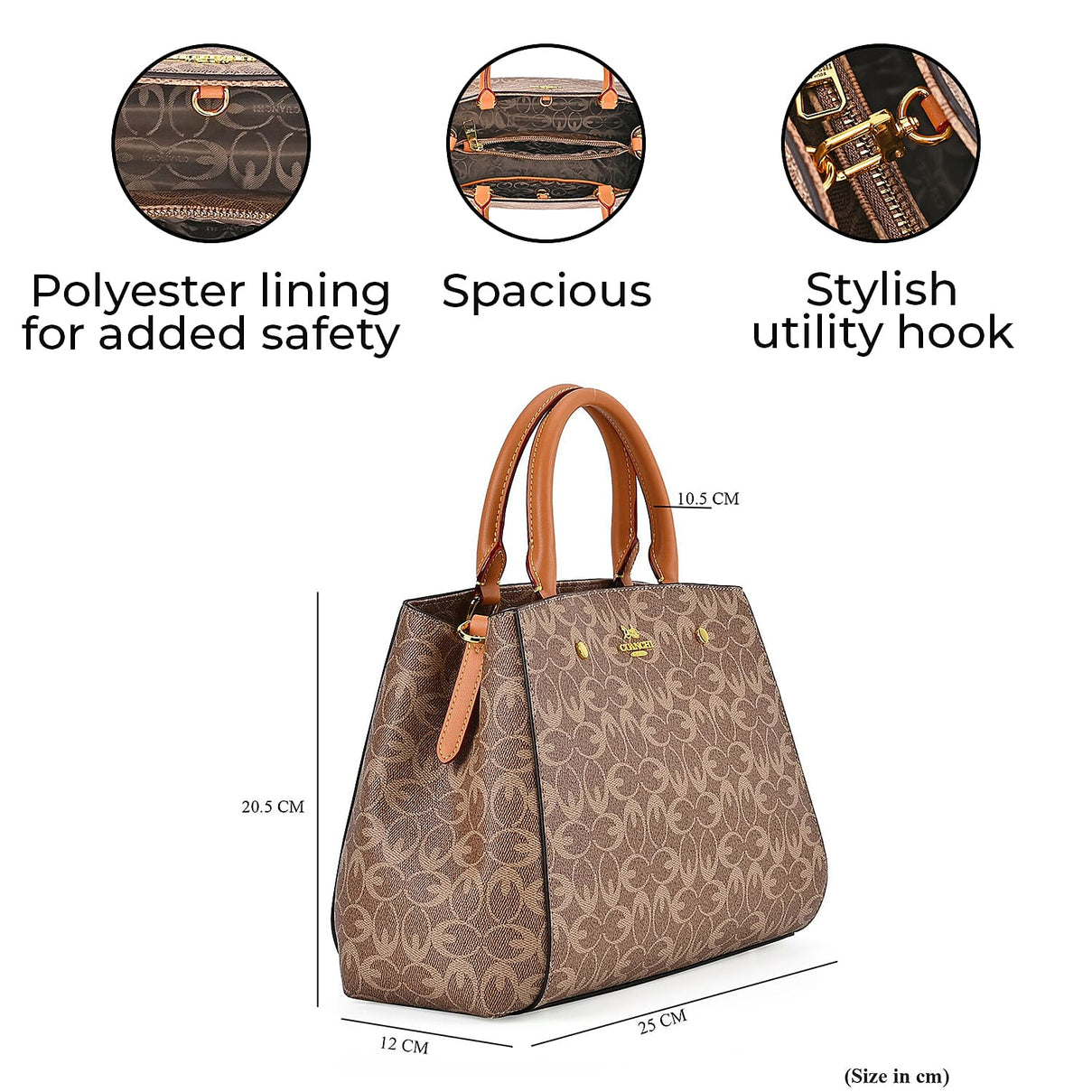 GUANCHI Crossbody Bag with Handle Drop - Brown 7693060 14
