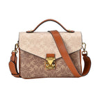 GUANCHI Crossbody Bag with Shoulder Strap - Off White & Brown