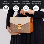 GUANCHI Crossbody Bag with Shoulder Strap - Off White & Brown