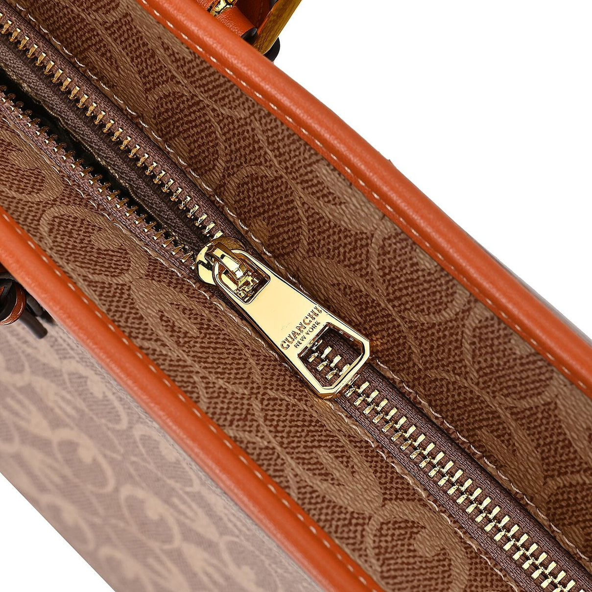 GUANCHI Tote Bag with Pouch &amp; Handle Drop - Brown 7692831 17