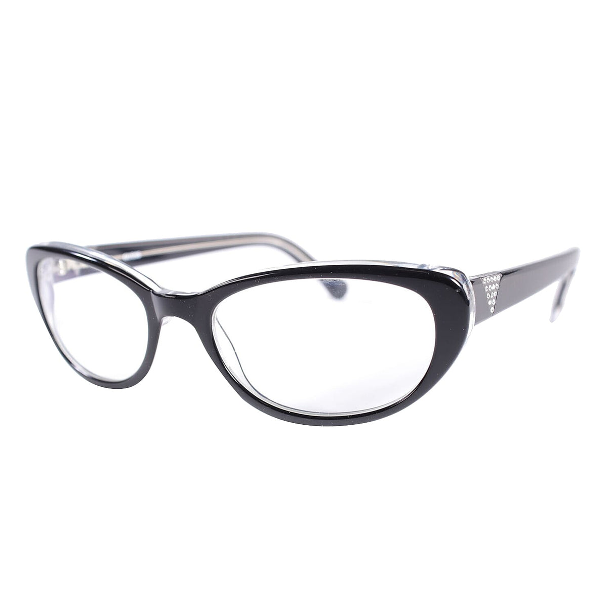 GUESS Cat Eye Tort Frames with Decorative Sides (Power 3.5) - Dark 7750726 0